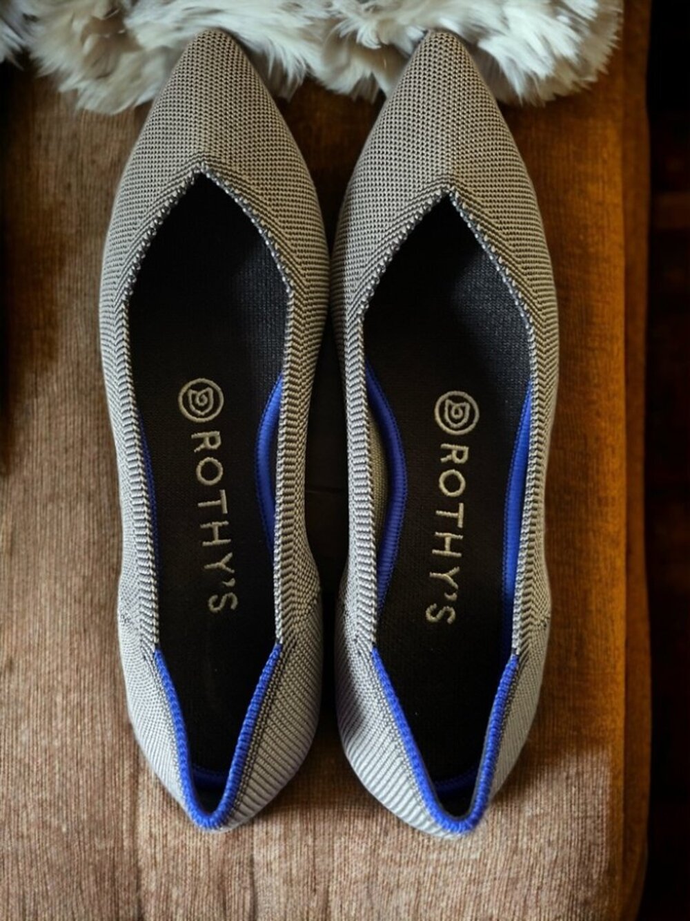 Rothy’s The Point Cloud Grey Birdseye Pointed Toe Flats (Fits like 7.5) - Picture 5 of 5